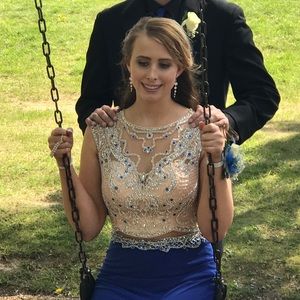 Stunning prom dress formal two piece dress